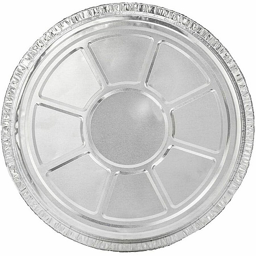BluTable 9" Round Foil Pans Food Storage, Food - Silver - Aluminum Body - Round - 500 / Carton (FOILPAN9)