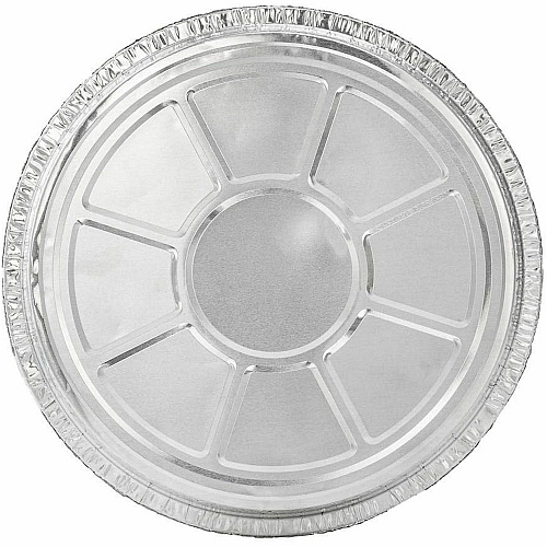 BluTable 9" Round Foil Pans Food Storage, Food - Silver - Aluminum Body - Round - 500 / Carton (FOILPAN9)