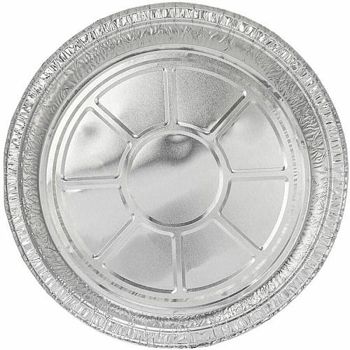 BluTable 9" Round Foil Pans Food Storage, Food - Silver - Aluminum Body - Round - 500 / Carton (FOILPAN9)