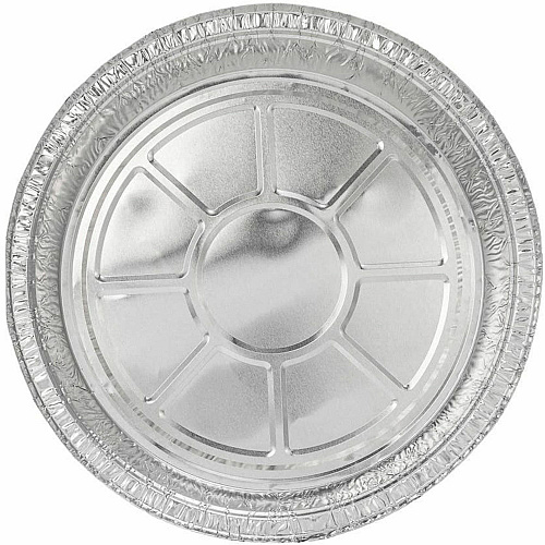 BluTable 9" Round Foil Pans Food Storage, Food - Silver - Aluminum Body - Round - 500 / Carton (FOILPAN9)