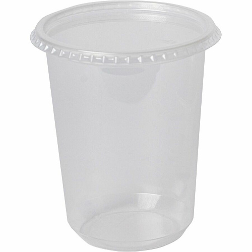 BluTable 32 oz Round Deli Tub Containers Food, Food Storage - Microwave Safe - Clear - Round - 500 / Carton (PPDEL32)