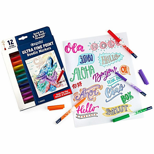 Crayola Doodle Markers Multi Ink - 12 / Pack (588313)