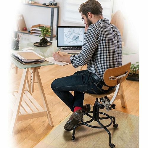 Ecotex Marlon BioPlus Floortex&reg; Ecotex&reg; BioPlus Eco Friendly Carbon Neutral Polycarbonate Chair Mat for Hard Floors - 35" x 47" 47" Length x 35" Width x 0.070" Depth x 0.070" Thickness - Rectangular - Polycarbonate - Clear - 1 Each  (NCCMFLBS0002)