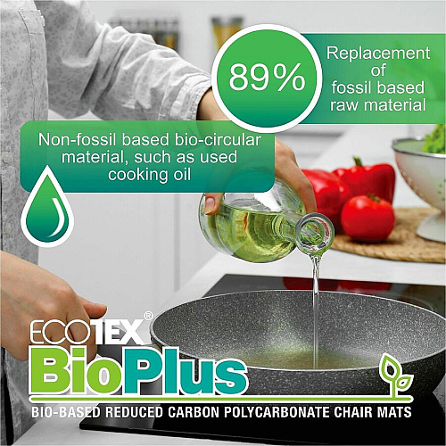 Ecotex Marlon BioPlus&reg; Eco Friendly Carbon Neutral Chair Mat for Hard Floors - 45" x 53" (NCCMFLBS0003)