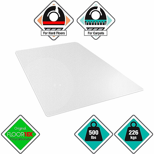 Cleartex Megamat&reg; Extra Thick Chair Mat for Hard Floors & Carpets - 46"" x 53"" (FCM121345ER)