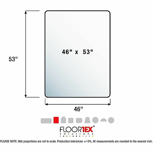 Cleartex Megamat&reg; Extra Thick Chair Mat for Hard Floors & Carpets - 46"" x 53"" (FCM121345ER)