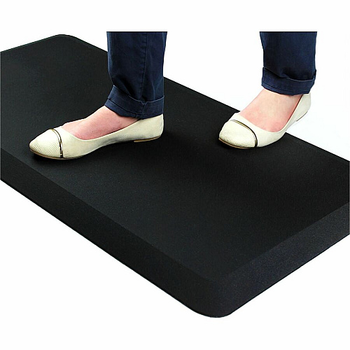 Floortex Gray Standing Comfort Mat - 20" x 32" 32" Length x 20" Width x 0.800" Depth x 0.800" Thickness - Rectangular - Polyester, Polyurethane - Gray - 1 Each (CC2032GRY)