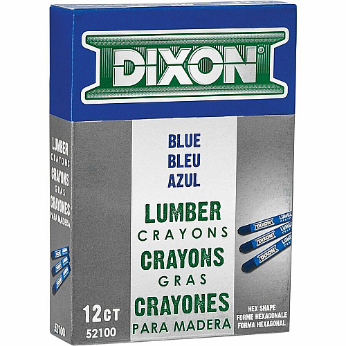 Dixon Lumber Crayons Blue - 12 / Box (X52100)