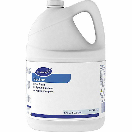 Diversey Vectra Floor Finish Ready-To-Use - 128 fl oz (4 quart) - 8.6 pH - Ammonia Scent - Durable, Dirt Resistant, Black Mark Resistant, Scratch Resistant, Scuff Resistant - Off White - 4 / Carton (04078)