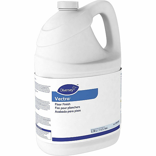 Diversey Vectra Floor Finish Ready-To-Use - 128 fl oz (4 quart) - 8.6 pH - Ammonia Scent - Durable, Dirt Resistant, Black Mark Resistant, Scratch Resistant, Scuff Resistant - Off White - 4 / Carton (04078)