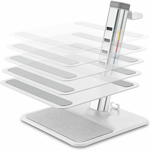 Kensington SmartView Organizing Laptop Riser Up to 16" Screen Support - Metal, Rubber - White (50825)