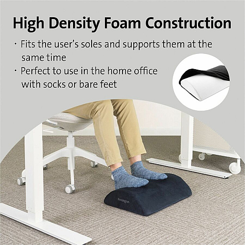 Kensington Premium Comfort Soft Footrest Black - High Density Foam (HDF) - 1 Each (56100)