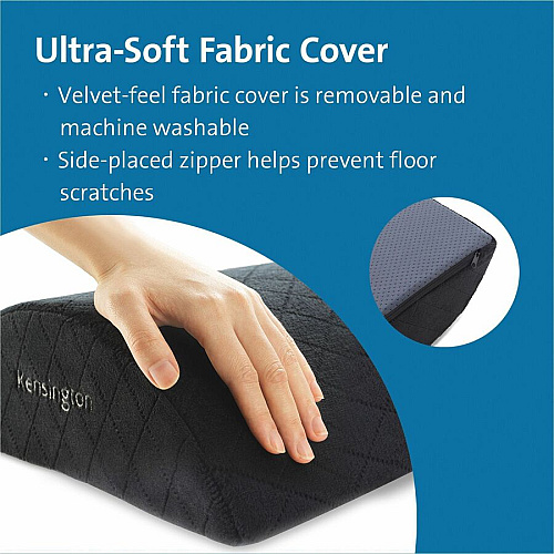 Kensington Premium Comfort Soft Footrest Black - High Density Foam (HDF) - 1 Each (56100)