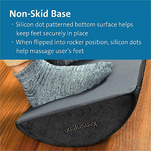 Kensington Premium Comfort Soft Footrest Black - High Density Foam (HDF) - 1 Each (56100)