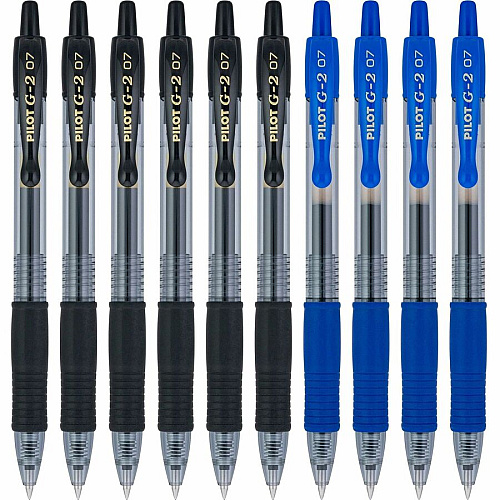 G2 Retractable Gel Ink Rolling Ball Pen Fine Pen Point - Refillable - Retractable - Assorted Ink - Liquid Gel Ink - 10 / Pack (18259)