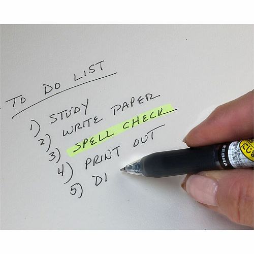 Zebra Pen SARASA Mark ON Gel Retractable Pens 12.7 mm Fine Pen Point - Retractable - Black Ink - Water Based - 2 / Pack (48412)
