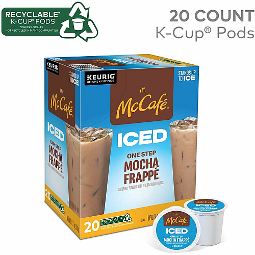 McCafe McCaf&eacute;&reg; K-Cup Iced One-Step Mocha Frappe Compatible with Keurig Brewer - Ice Coffee - Medium - K-Cup - Mocha Frapp&eacute; - 20 / Box (9845)