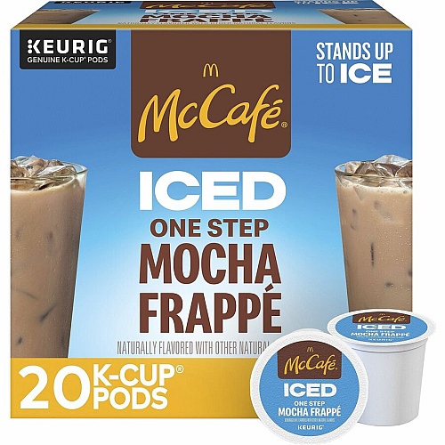 McCafe McCaf&eacute;&reg; K-Cup Iced One-Step Mocha Frappe Compatible with Keurig Brewer - Ice Coffee - Medium - K-Cup - Mocha Frapp&eacute; - 20 / Box (9845)