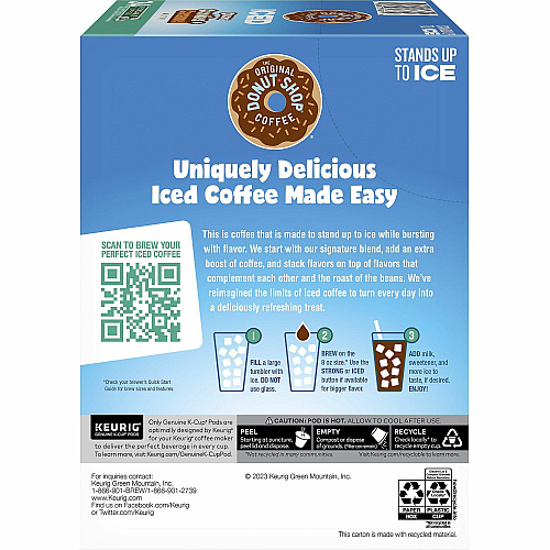 The Original Donut Shop&reg; K-Cup Iced Duos Cookies and Caramel Coffee Compatible with Keurig Brewer - Ice Coffee - Medium - K-Cup - Cookies + Caramel - 24 / Box (9881)
