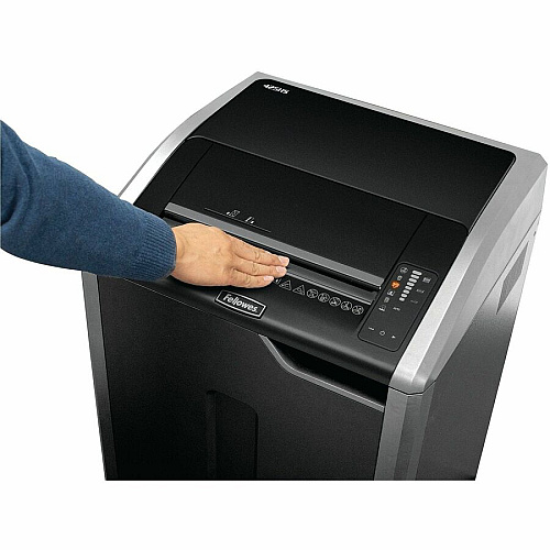 Fellowes Powershred 425HSG 100% Jam Proof BAA & TAA Compliant High Security Shredder Continuous Shredder - 8 Per Pass - for shredding Paper - P-7 - Black - TAA Compliant - 1 Carton (4251501)