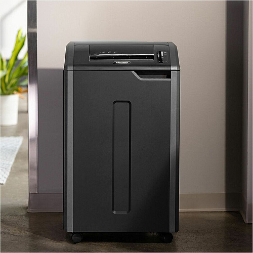 Fellowes Powershred 425HSG 100% Jam Proof BAA & TAA Compliant High Security Shredder Continuous Shredder - 8 Per Pass - for shredding Paper - P-7 - Black - TAA Compliant - 1 Carton (4251501)