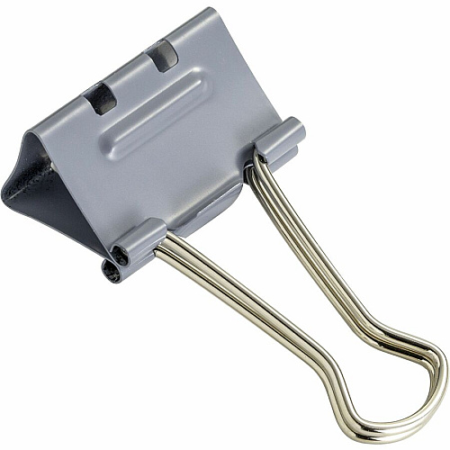 Officemate Binder Clip, Medium Medium - 4.8" Length x 2.4" Width - 0.63" Size Capacity - for Binder - Gray - 12 / Box (99250)