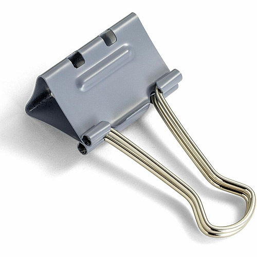 Officemate Binder Clip, Medium Medium - 4.8" Length x 2.4" Width - 0.63" Size Capacity - for Binder - Gray - 12 / Box (99250)