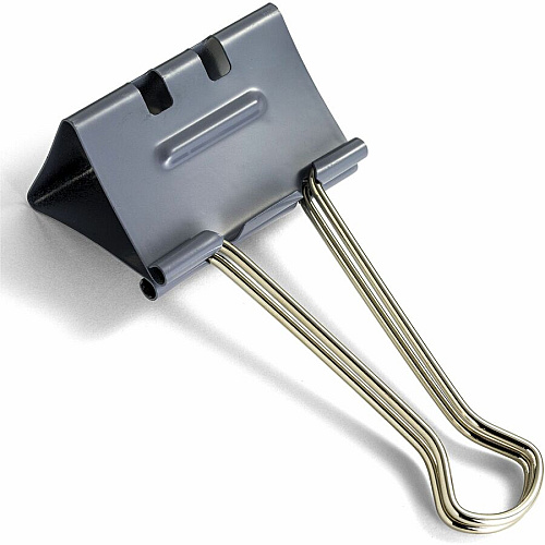 Officemate Binder Clip, Large Large - 6.4" Length x 4" Width - 1" Size Capacity - for Binder - Gray - 12 / Box (99200)