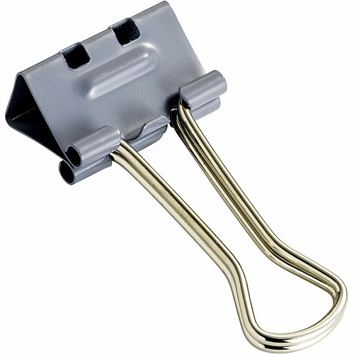 Officemate Binder Clip, Small Small - 2.8" Length x 1.7" Width - 0.38" Size Capacity - for Binder - Gray - 12 / Box (99220)