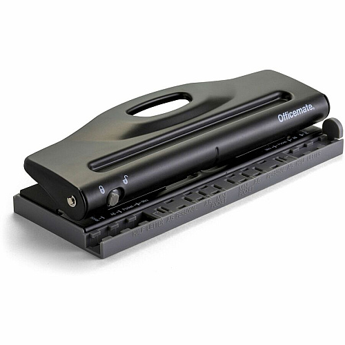 Officemate Diary 6-Hole Punch, Black 8 Sheet - Steel - 3.6" Width x 1.9" Height - Black (90160)