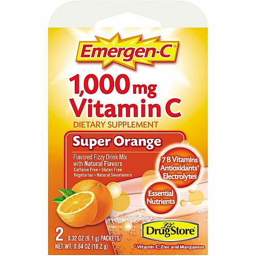 Emergen-C Orange Vitamin C Drink Powder - Orange - 2/Pack - 6 / Box (78002)