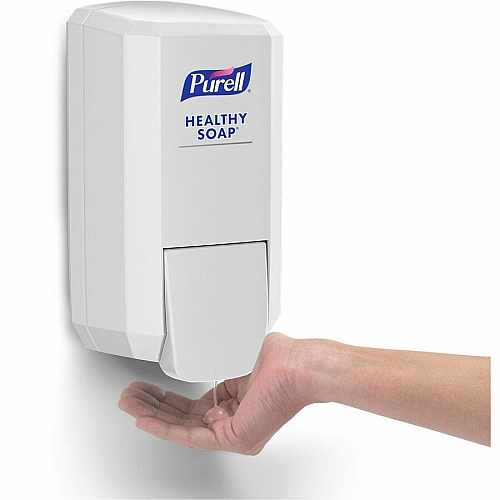 Gojo&reg; CS2 Push-Style Hand Soap Dispenser 1.06 quart Capacity - Compact - White - 1 Each (413106)
