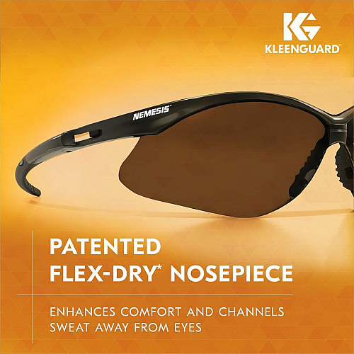 Kleenguard V30 Nemesis Safety Eyewear Recommended for: Workplace, Home - UVA, UVB, UVC Protection - Polycarbonate - Durable, Lightweight, Wraparound Frame, Anti-fog, Flexible, Soft, Neck Cord - 12/Box - 12 / Carton (22475CT)