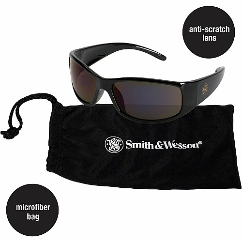 Kimberly-Clark Smith & Wesson Elite Safety Glasses Recommended for: Workplace - UVA, UVB, UVC Protection - Compact Design, Lightweight, Anti-scratch, Wraparound Lens, Anti-fog - 12/Box - 12 / Carton (21303CT)
