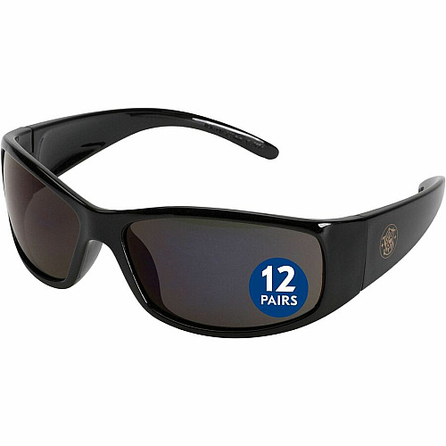 Kimberly-Clark Smith & Wesson Elite Safety Glasses Recommended for: Workplace - UVA, UVB, UVC Protection - Compact Design, Lightweight, Anti-scratch, Wraparound Lens, Anti-fog - 12/Box - 12 / Carton (21303CT)