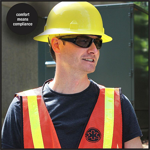 Kimberly-Clark Smith & Wesson Elite Safety Glasses Recommended for: Workplace - UVA, UVB, UVC Protection - Compact Design, Lightweight, Anti-scratch, Wraparound Lens, Anti-fog - 12/Box - 12 / Carton (21303CT)