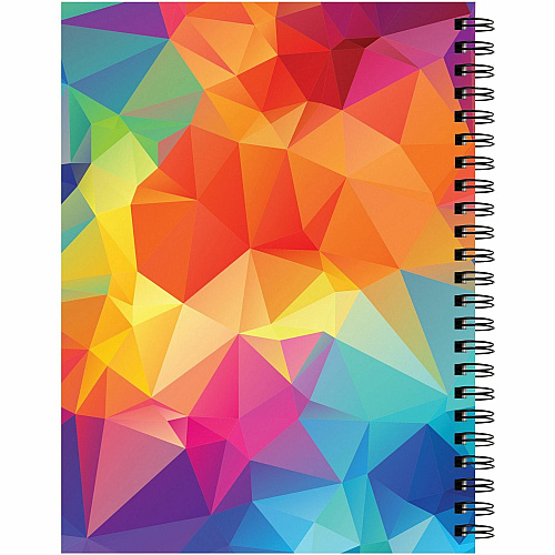 Pacon Fashion Sketch Book 75 Pages - Spiral - 120 g/m² Grammage - 9" x 6" Sheet Size - Neon Kaleidoscope Cover - Acid-free, Perforated, Durable - 1 Each (P38034)
