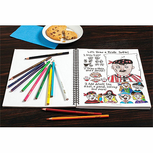 Pacon Amazing Artist Sketch Book 80 Pages - Black, White Cover - Perforated, Acid-free - 1 Each (P4820)