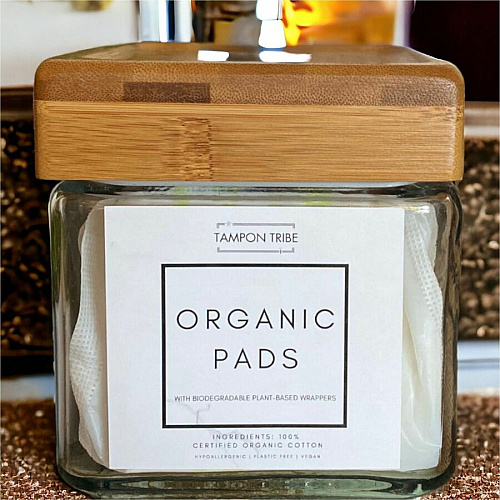 Tampon Tribe Spa Display Jars Clear - Tempered Glass, Bamboo - 4 / Carton (PSPA4)
