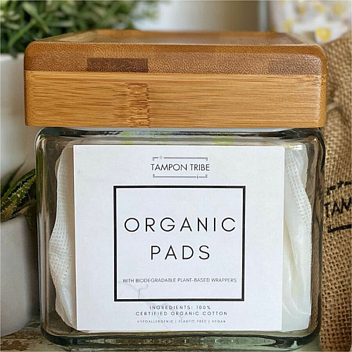 Tampon Tribe Spa Display Jars Clear - Tempered Glass, Bamboo - 4 / Carton (PSPA4)