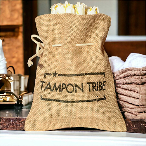 Tampon Tribe Feminine Care Bags Natural, Brown - Tampon, Sanitary Napkin, Panty Liner - 6 / Carton (BAGM6)