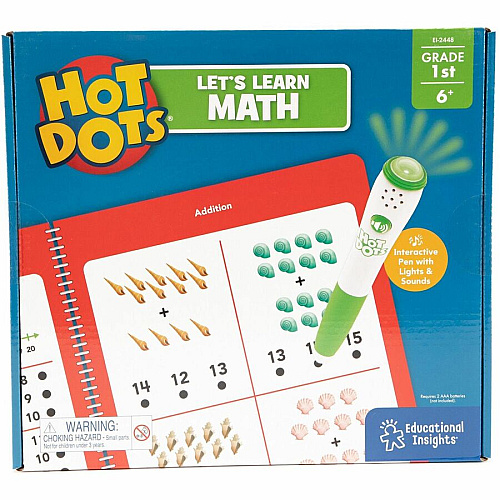 Educational Insights Let's Learn Math - 1st Grade Interactive Printed Book 50 Pages - Grade 1 (2448)