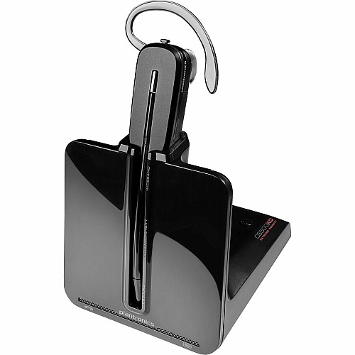 Poly CS540A Convertible DECT Headset Mono - RJ-11 - Wired/Wireless - DECT - 393.7 ft - 20 Hz to 6.80 kHz - Over-the-ear, Over-the-head, Behind-the-head - Monaural - In-ear - Noise Cancelling Microphone - Noise Canceling - Black - TAA Compliant (80R99AA)