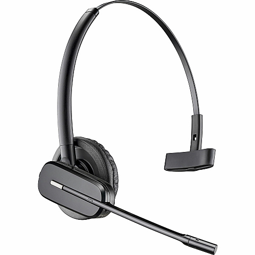Poly CS540A Convertible DECT Headset Mono - RJ-11 - Wired/Wireless - DECT - 393.7 ft - 20 Hz to 6.80 kHz - Over-the-ear, Over-the-head, Behind-the-head - Monaural - In-ear - Noise Cancelling Microphone - Noise Canceling - Black - TAA Compliant (80R99AA)