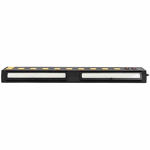 Tripp Lite by Eaton Protect It! 10-Outlet Surge Protector with Swivel Light Bars - 5-15R Outlets, 2 USB Ports, 6 ft. (1.8 m) Cord, 1350 Joules, Black 10 x NEMA 5-15R - 1350 J - 120 V AC Input - USB - 6 ft (TLP1006USB)
