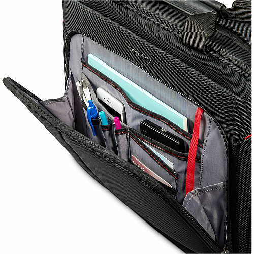 Samsonite Xenon 4.0 Carrying Case (Briefcase) for 12.9" to 15.6" Notebook, Tablet, Travel, Electronics - Black 1680D Ballistic Polyester, Tricot Body - Trolley Strap - 5.5" Height x 12.5" Width x 17" Depth - 1 Each (1473271041)
