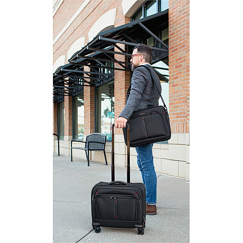 Samsonite Xenon 4.0 Carrying Case (Briefcase) for 12.9" to 15.6" Notebook, Tablet, Travel, Electronics - Black 1680D Ballistic Polyester, Tricot Body - Trolley Strap - 5.5" Height x 12.5" Width x 17" Depth - 1 Each (1473271041)