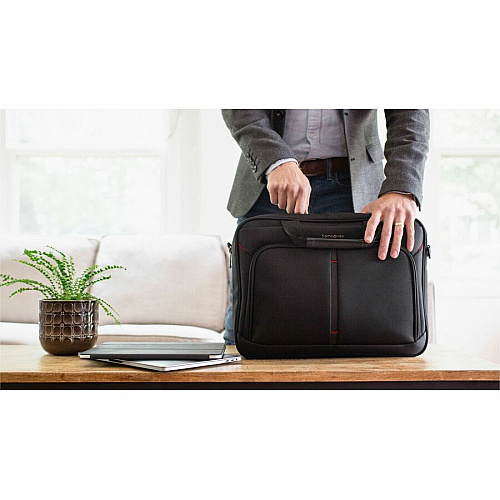 Samsonite Xenon 4.0 Carrying Case (Briefcase) for 12.9" to 15.6" Notebook, Tablet, Travel, Electronics - Black 1680D Ballistic Polyester, Tricot Body - Trolley Strap - 5.5" Height x 12.5" Width x 17" Depth - 1 Each (1473271041)