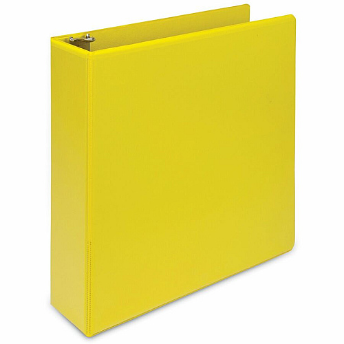 Samsill Durable Three-Ring View Binder 2" Binder Capacity - 475 Sheet Capacity - 3 Ring(s) - Fastener(s): D-Ring - Pocket(s): 2, Internal - Polypropylene, Chipboard - Yellow - Recycled - Durable, PVC-free, Ink-transfer Resistant, Clear Overlay, St (16461)