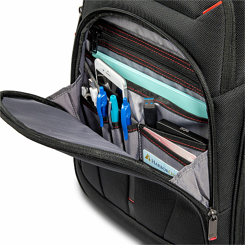 Samsonite Carrying Case (Backpack) for 12.9" to 15.6" Notebook, File, Book, Table - Black 1680D Ballistic Polyester, Mesh Body - Tricot Interior Material - Handle, Shoulder Strap - 1 Each (1473291041)